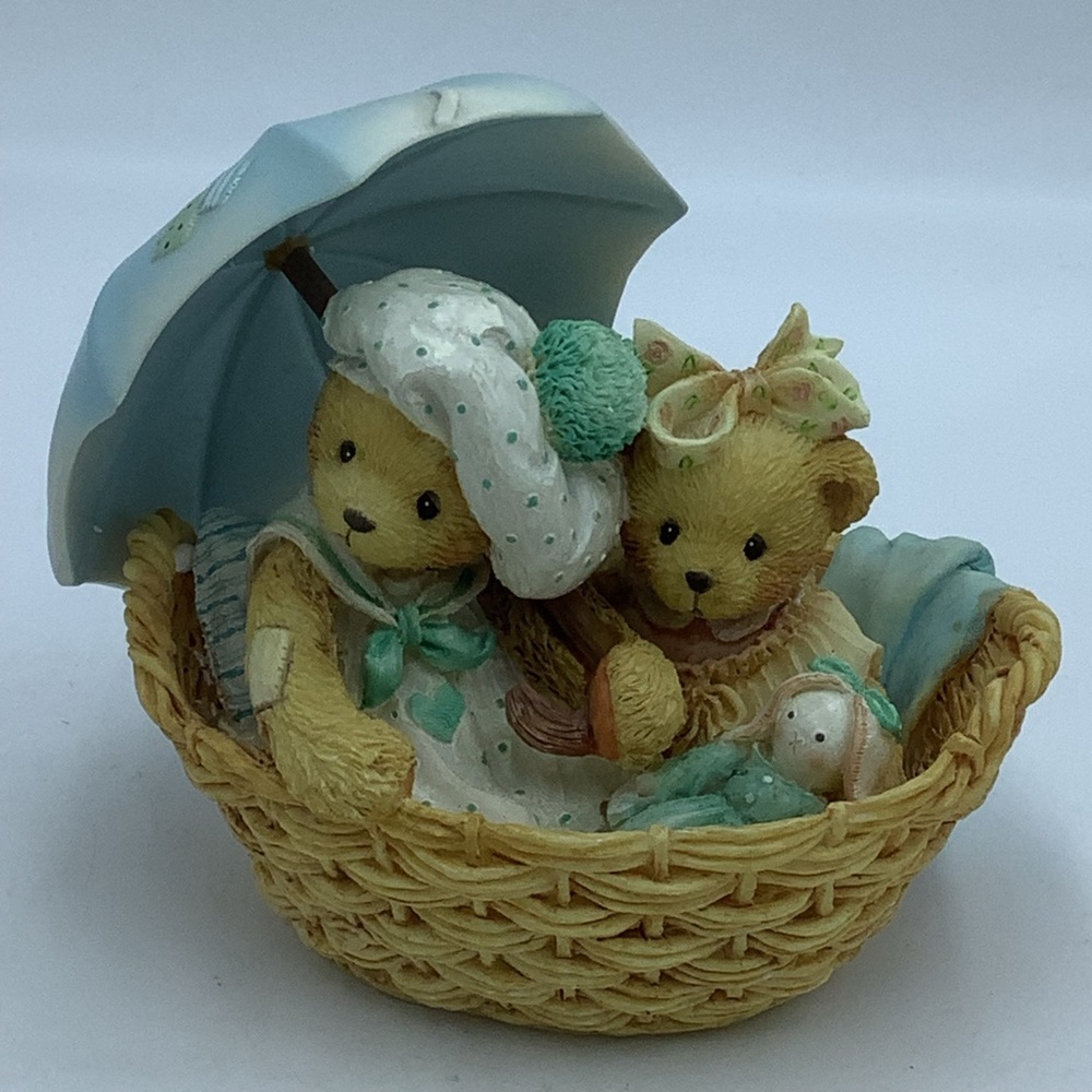 Vintage 1991 Cherished Teddies Beth & Blossom Figurine